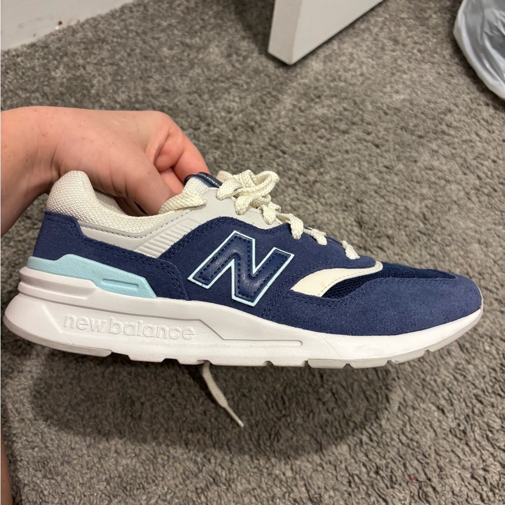 New Balance Navy and White Athletic Shoes